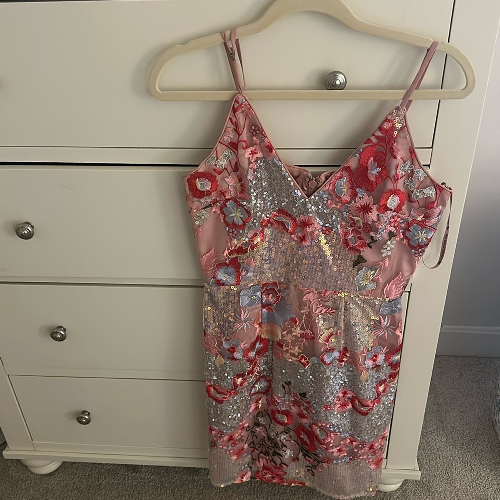 Gorgeous sequined floral dress